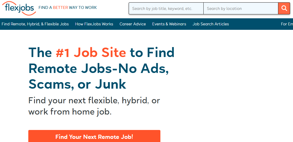 Flex Jobs in the most popular job boards for remote work